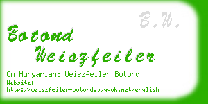 botond weiszfeiler business card